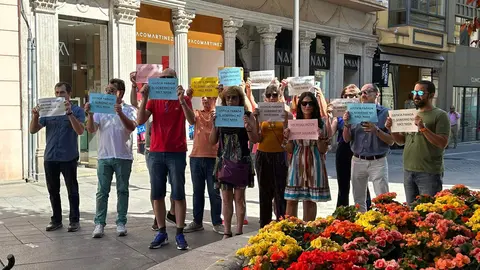 Funcionarios de Justicia en el acto del PSOE