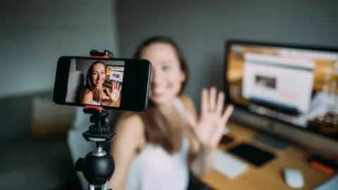 Influencer. Fotografía de archivo