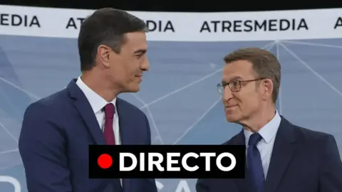 Inicio del cara a cara entre Pedro Sánchez y Alberto Núñez Feijóo en Antena 3