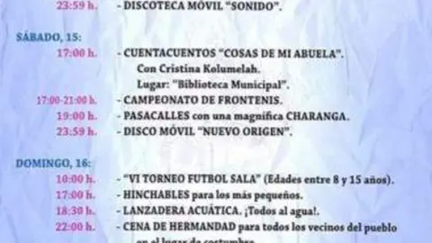 Fiestas Villar de Buey