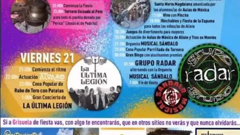 Cartel de fiestas Grisuela