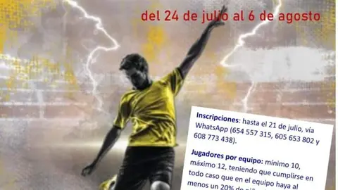 Cartel del torneo de fútol sala Tierra del Vino