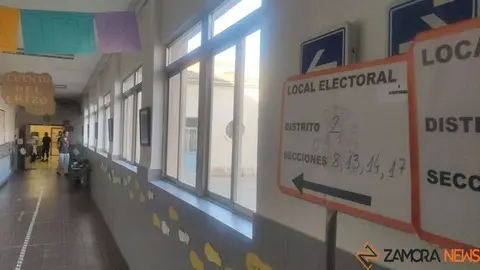 Colegio electoral en Zamora