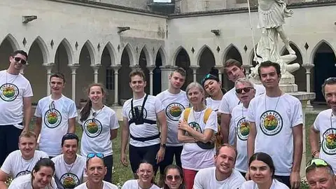 Los ciclistas participan en el JMJ