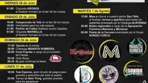 Cartel de fiestas Tola de Aliste