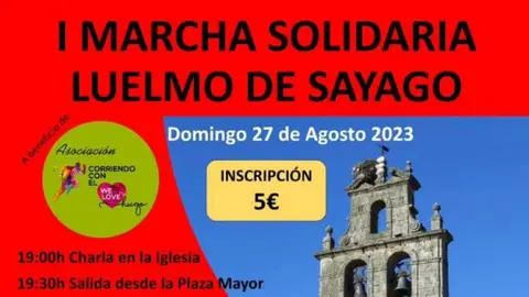 cartel de la marcha solidaria de Luelmo