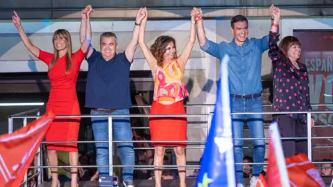 Sánchez tras es escrutinio de votos del 23J. Fotografía: PSOE