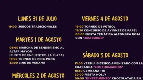 Cartel de fiestas Pueblica de Valverde