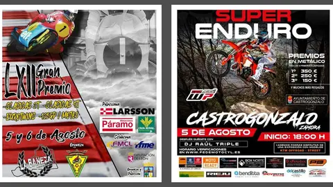 Agenda deportiva motociclista de fin de semana