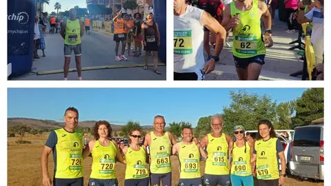 Atletas del CD Zamora Corre - Adarsa en las pruebas disputadas en Tavernes de la Valldigna, Villafáfila y Villanueva de Valrojo