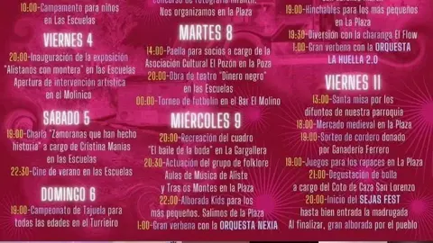 cartel de fiestas Sejas de Sanabria