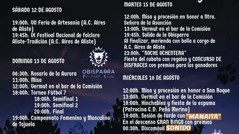 cartel de fiestas Pobladura del Valle