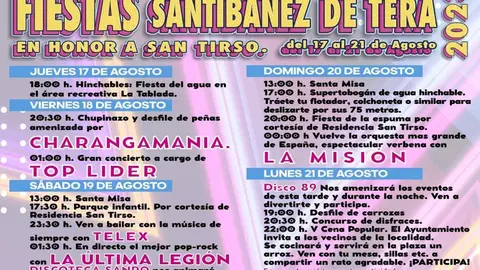Cartel de fiestas Santibáñez de Tera