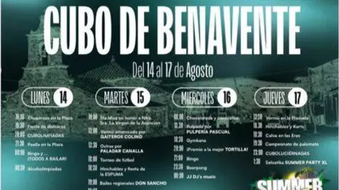 cartel de fiestas Cubo de Benavente