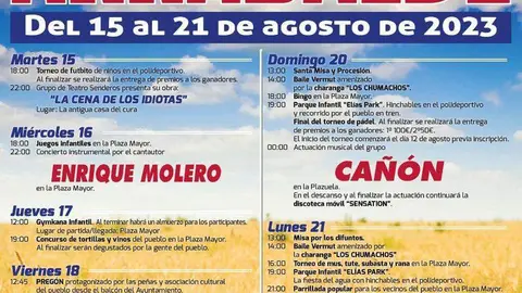 cartel de fiestas de Arrabalde