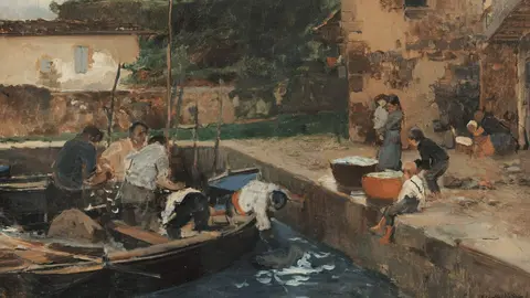 Joaquín Sorolla, Puerto de Pasajes, hacia 1904 Óleo sobre lienzo. Colección FUNDOS