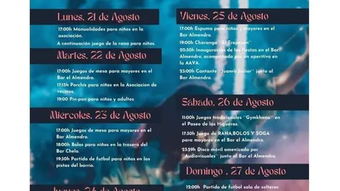 Cartel de las fiestas de El Alviar