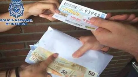 Timo del tocomocho. Fotografía: Policía Nacional