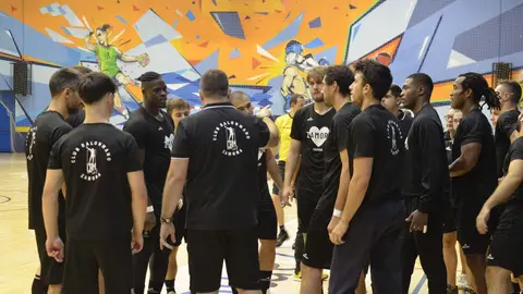 El conjunto zamorano instantes previos al inicio del encuentro