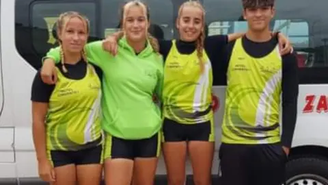 Los protagonistas en  la jornada dominical para el Club Fluvial de  Villaralbo