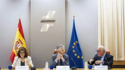 El ministro del Interior, Fernando Grande-Marlaska, durante la presentación del balance