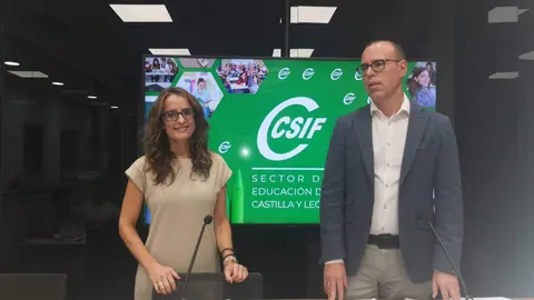 Isabel Madruga y Mariano González de CSIF Castilla y León. Imagen de archivo