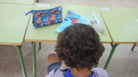 Escolares en un colegio de Zamora