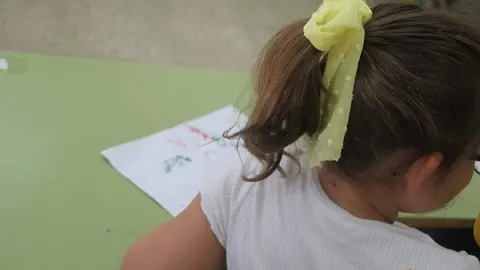 Escolares en un colegio de Zamora