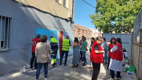 Aquona y Cruz roja zamora mural