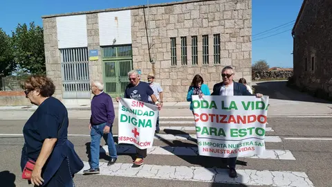 Manifestación sanidad pública, comarca de Sayago