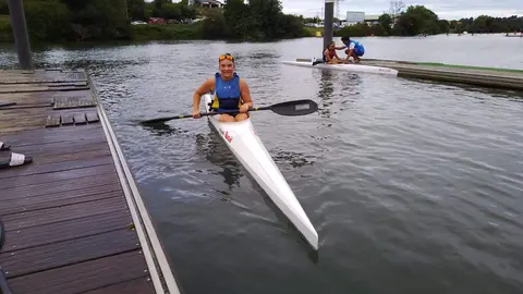 Ariadna Fernández, del Club Fluvial Villaralbo