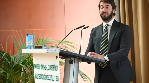 El vicepresidente de la Junta, Juan García-Gallardo, durante la jornada 'Casos de éxito de Empresas con I+D+i – Valle de Innovación