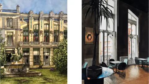 Exposición "Bordell acuarelas S. Vizán"