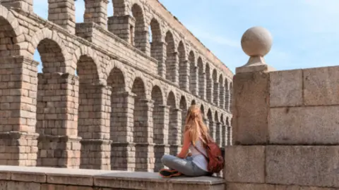 Acueducto de Segovia. Fotografía de archivo