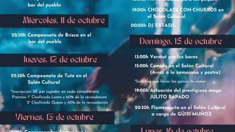 Cartel fiestas Santa Eulalia de Tábara