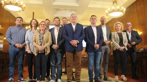 Javier Faúndez y los diputados que componen el equipo de Gobierno de la Diputación de Zamora con motivo del balance de los primeros 100 días de mandato
