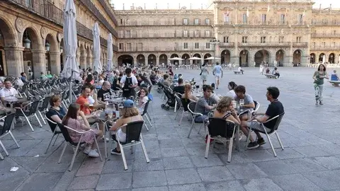 Terraza Plaza Mayor de Salamanca. Fotografía: salamancartvaldia