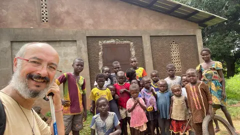 Jesús Campos en la República Centroafricana. Fotografía: CEDIDA