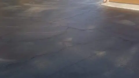 Obras de pavimentacion en Santibañez de Tera