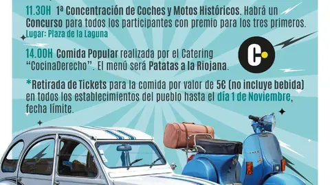I Concentración de coches y motos históricas de Casaseca de las Chanas