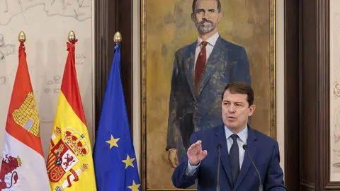 Mañueco tras el Consejo de Gobierno extraordinario de la Junta de Castilla y León. Imagen de archivo