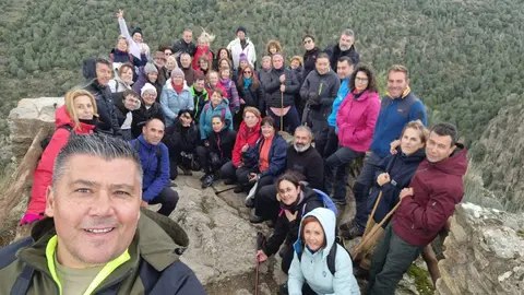 Luis de 'Yo y mi mochila viajera" en la primera quedada mochilera por los Arribes. Fotografía: CEDIDA