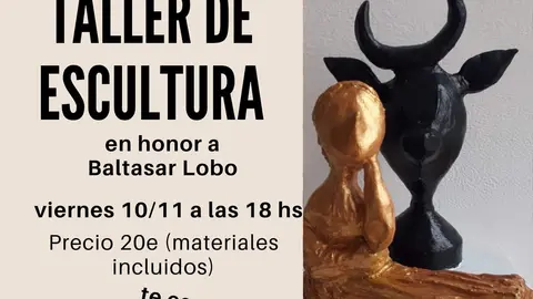 cartel taller de escultura