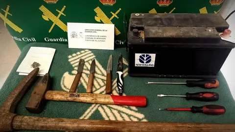 Material sustraído por la Guardia Civil