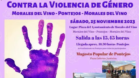 marcha violencia de género en Morales del Vino