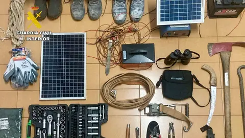 Material sustraído en la operación