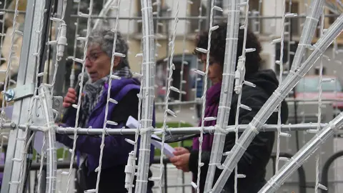 Acto de homenaje a las víctimas de la Coordinadora Feminista de Zamora por el 25N