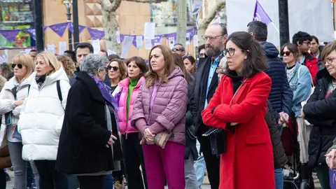 Virginia Barcones en la manifestación en Soria por el 25N. Fotografía: Soria Noticias