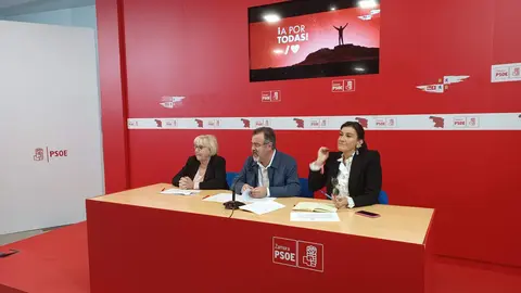 PSOE-Zamora Ana Sánchez, JI Martín Benito e Inmacualada García Rioja