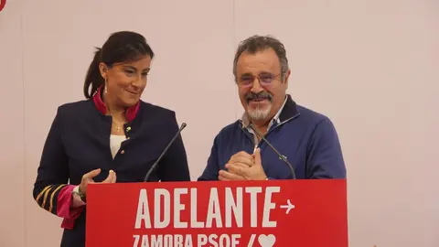 El  Procurador del PSOE de Zamora, José Ignacio Martín Benito, y la La secretaría de Organización del PSOECyL, Ana Sánchez _2